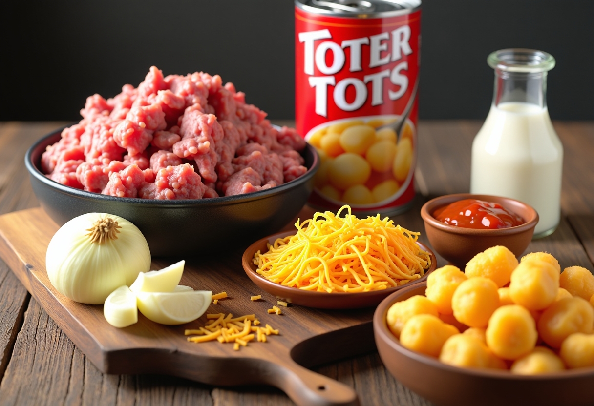 Cheesy Tater Tot Ground Beef Casserole