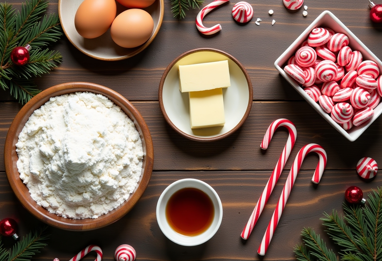 Candy Cane Kiss Cookies: festive, chewy peppermint treats on a cozy holiday platter with hot cocoa.