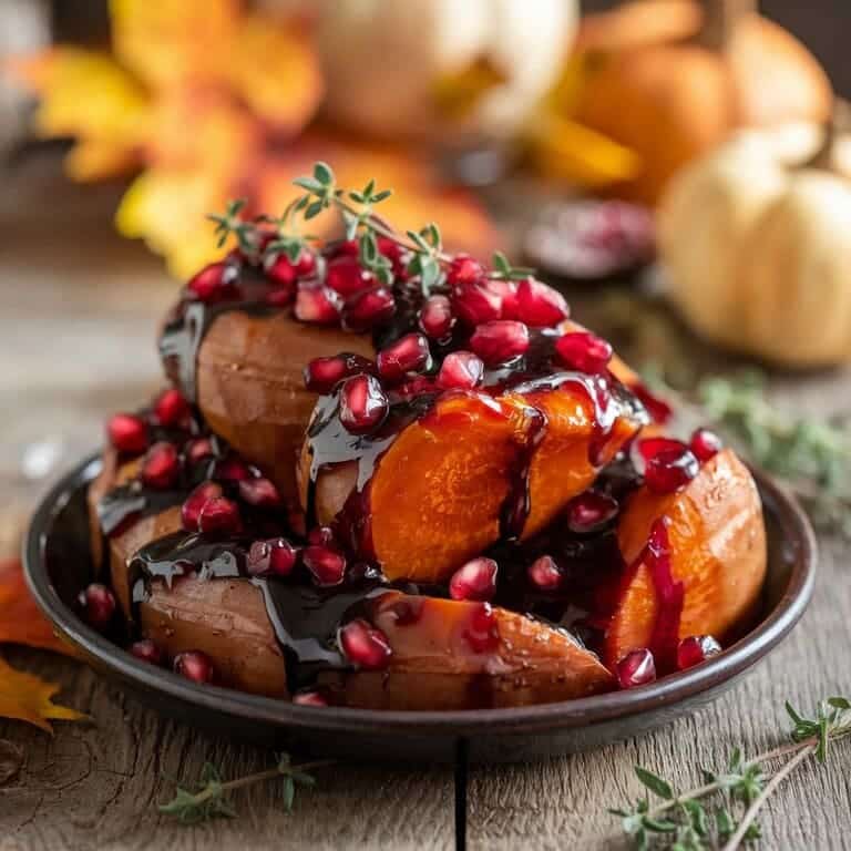 Candied Yams with Balsamic-Pomegranate Glaze