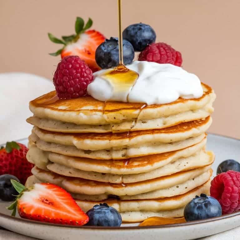 Fluffy Cottage Cheese Protein Pancakes