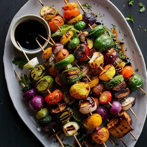 Traeger Grilled Veggie Skewers