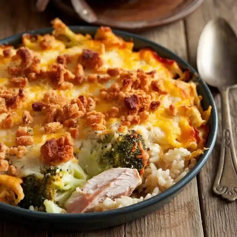 Easy Chicken Broccoli Rice Casserole Recipe