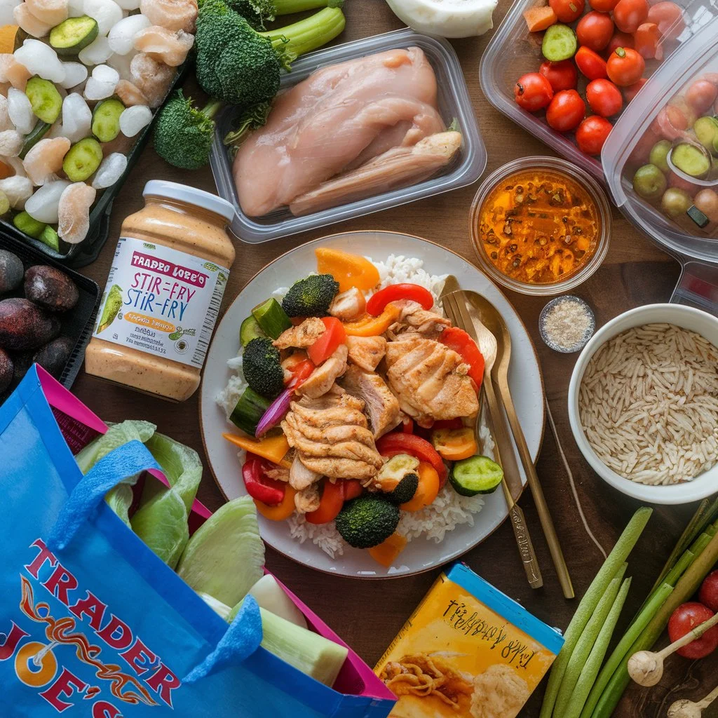 a colorful spread of easy-to-make snacks like Apple Nachos, Cheese and Charcuterie Plate, and Hummus with Veggies. It should convey a sense of simplicity and taste, with bright, fresh ingredients beautifully arranged.