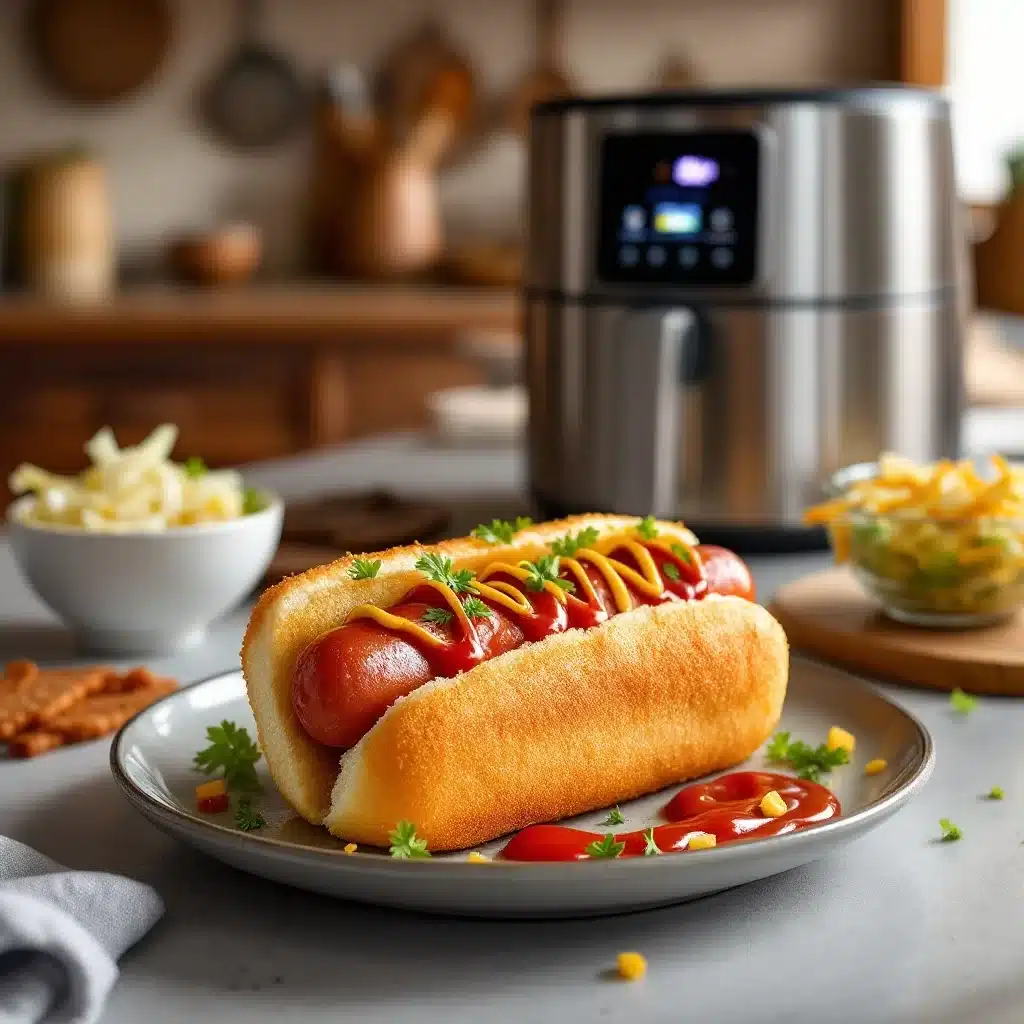 Air Fry Hot Dogs Without Buns