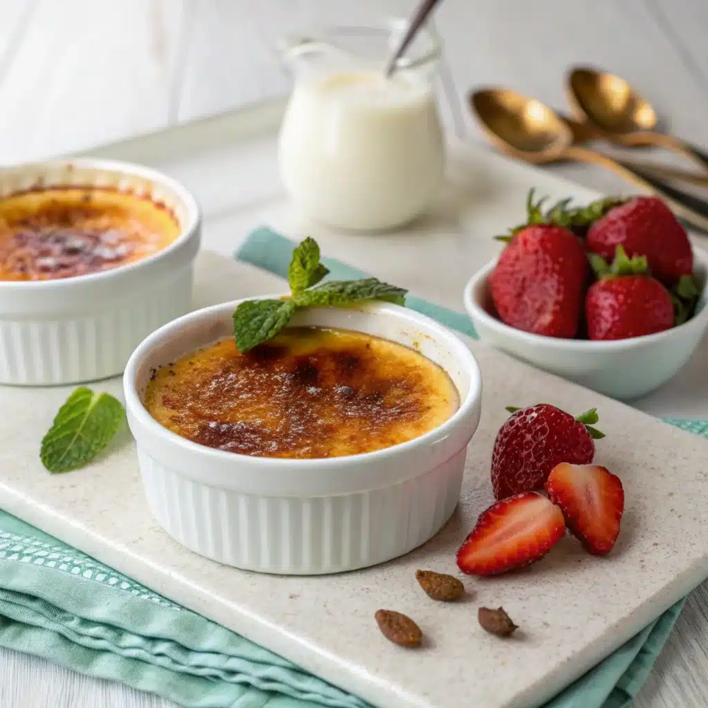 milk for cream in crème brûlée