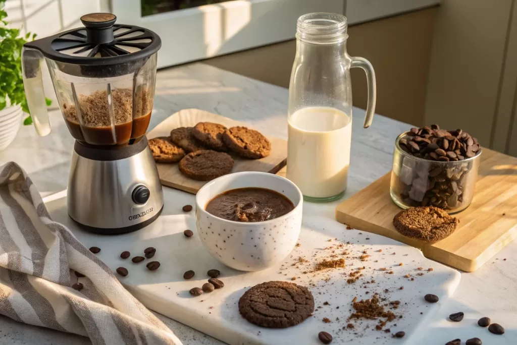 Ingredients Needed for the Mocha Cookie Crumble Frappuccino