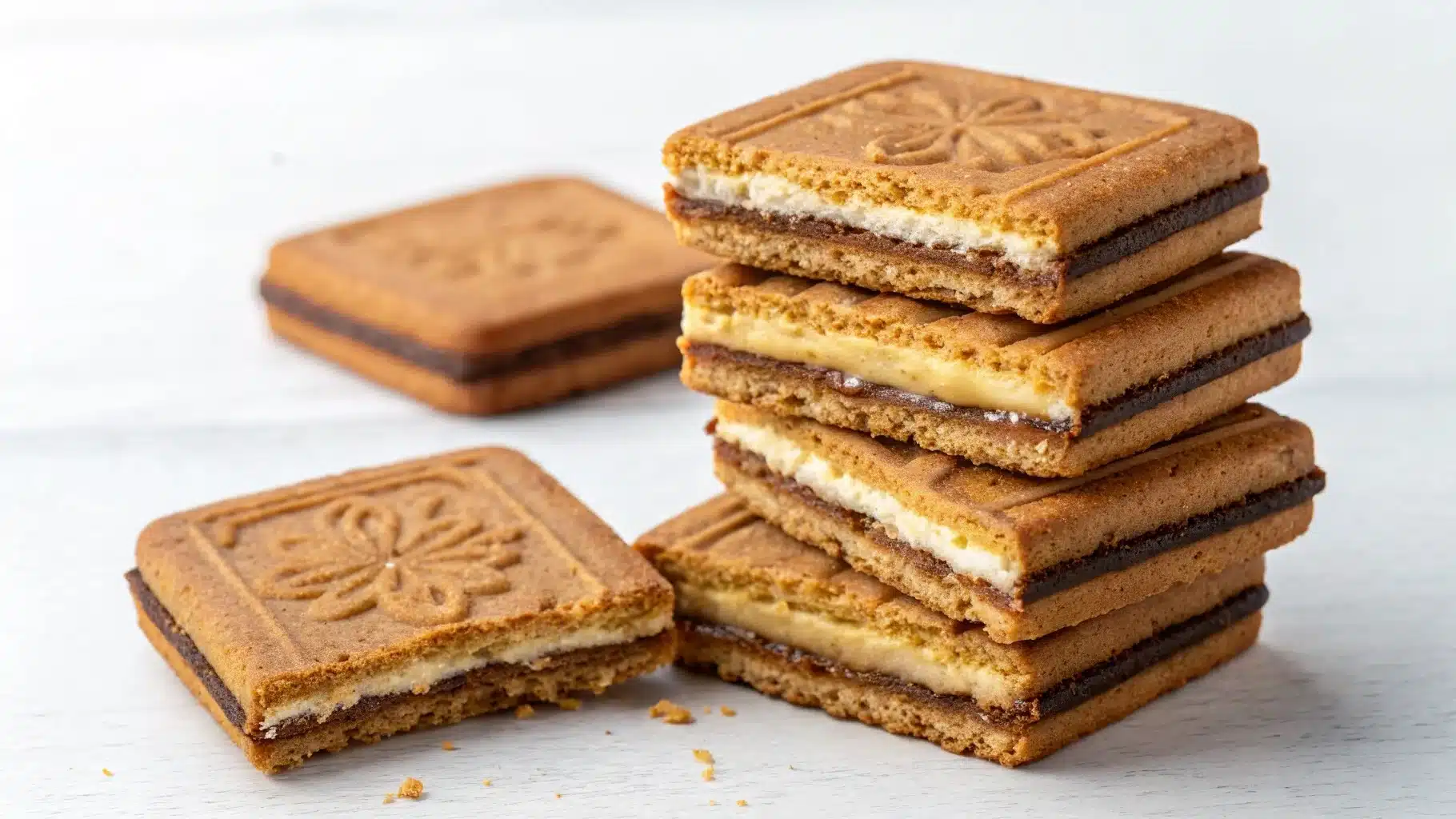 Delicious Square Langue de Chat Sandwich Cookies Recipe