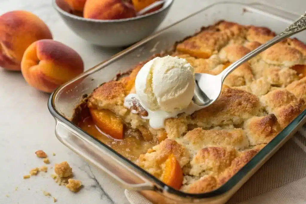 Unbelievably Simple Peach Cobbler Cake Mix Secret!