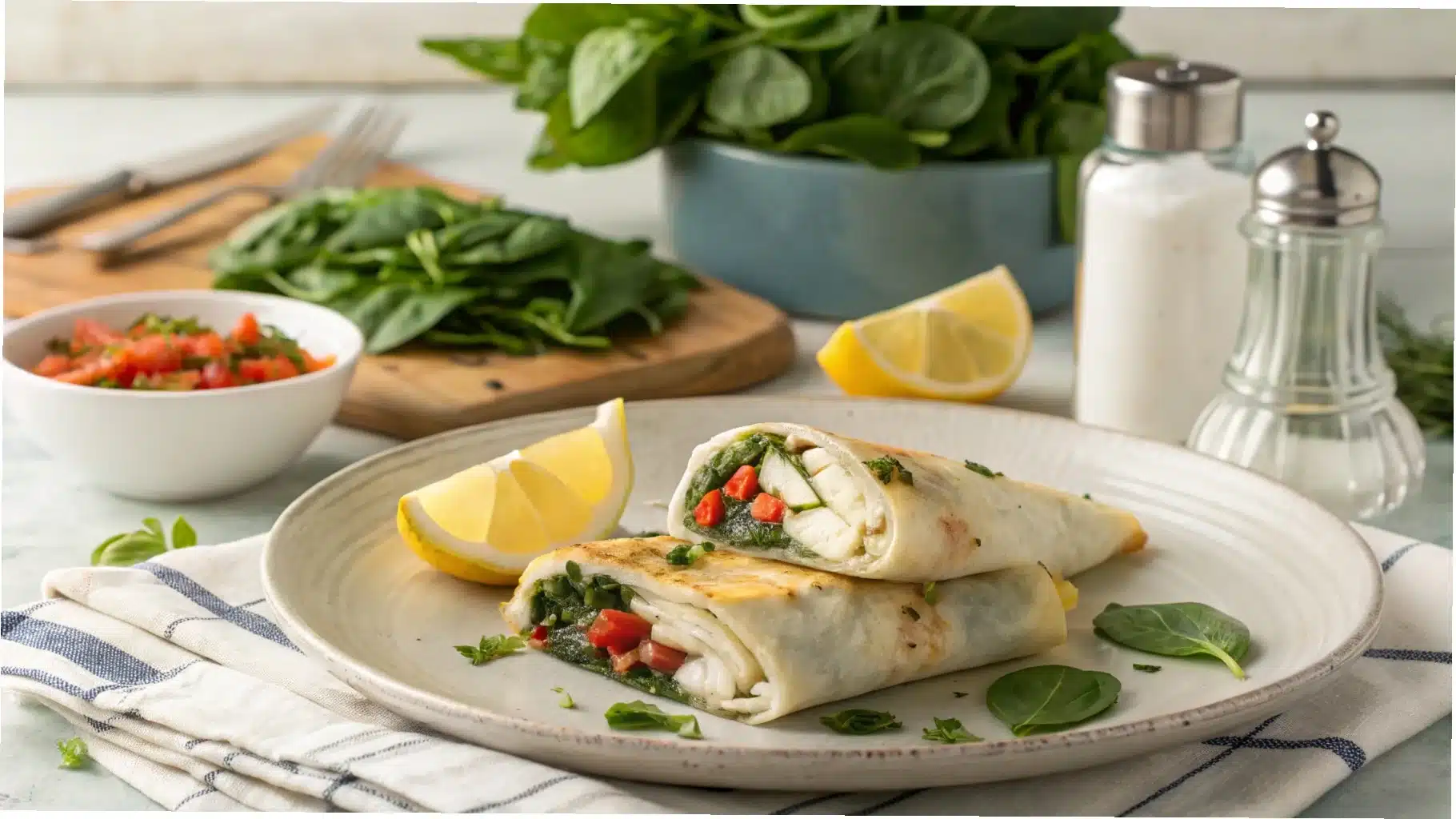 Introduction to Halibut and Spinach Filo Wraps
