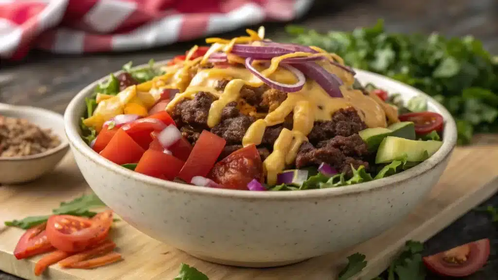 burger bowl recipe featured-image