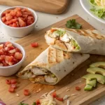 Cheesy Garlic Chicken Wraps