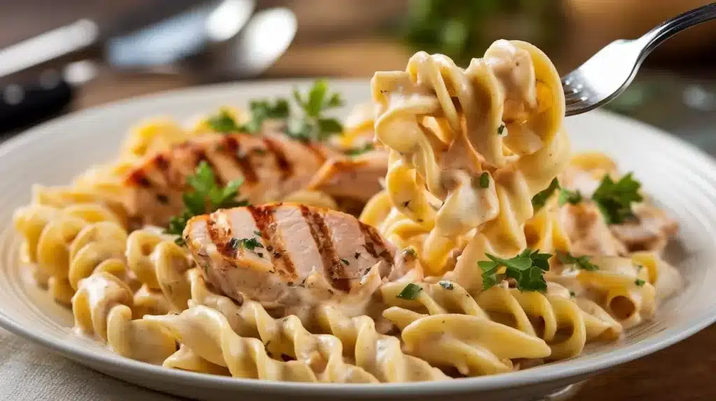 Garlic Parmesan Chicken Pasta - Hero Shot