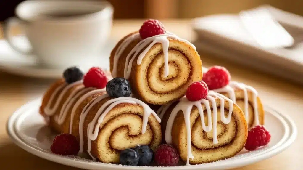 Featured Image: Cinnamon Roll French Toast Roll Ups - Golden Perfection