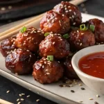 Korean BBQ Meatballs with Spicy Mayo Dip - Irresistible Platter