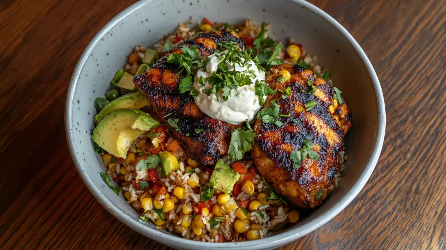 Street Corn Chicken Rice Bowl: A Flavor Fiesta in a Bowl