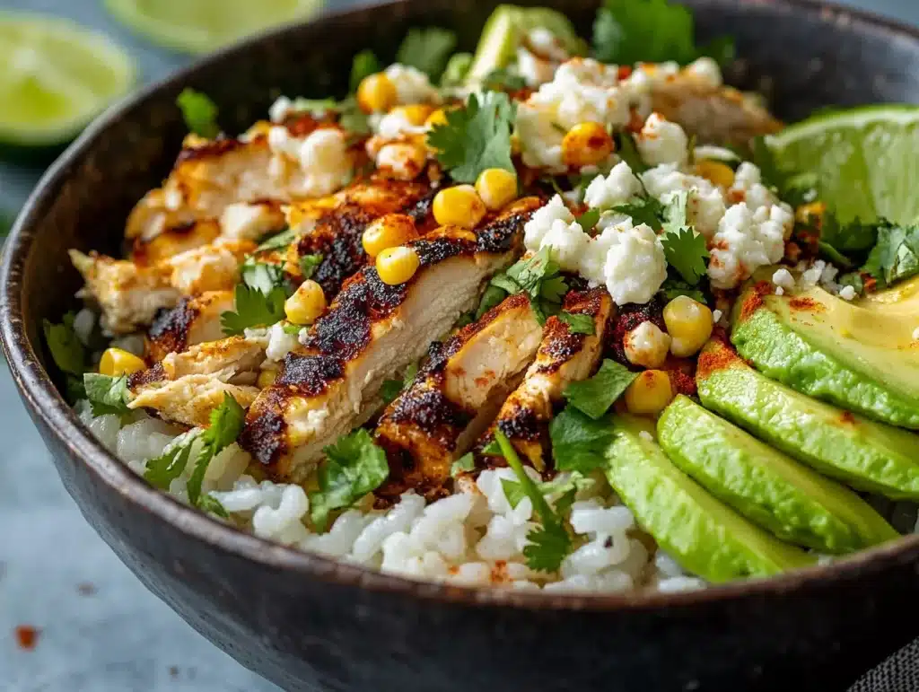 Featured Image: Street Corn Chicken Rice Bowl - Vibrant and Inviting