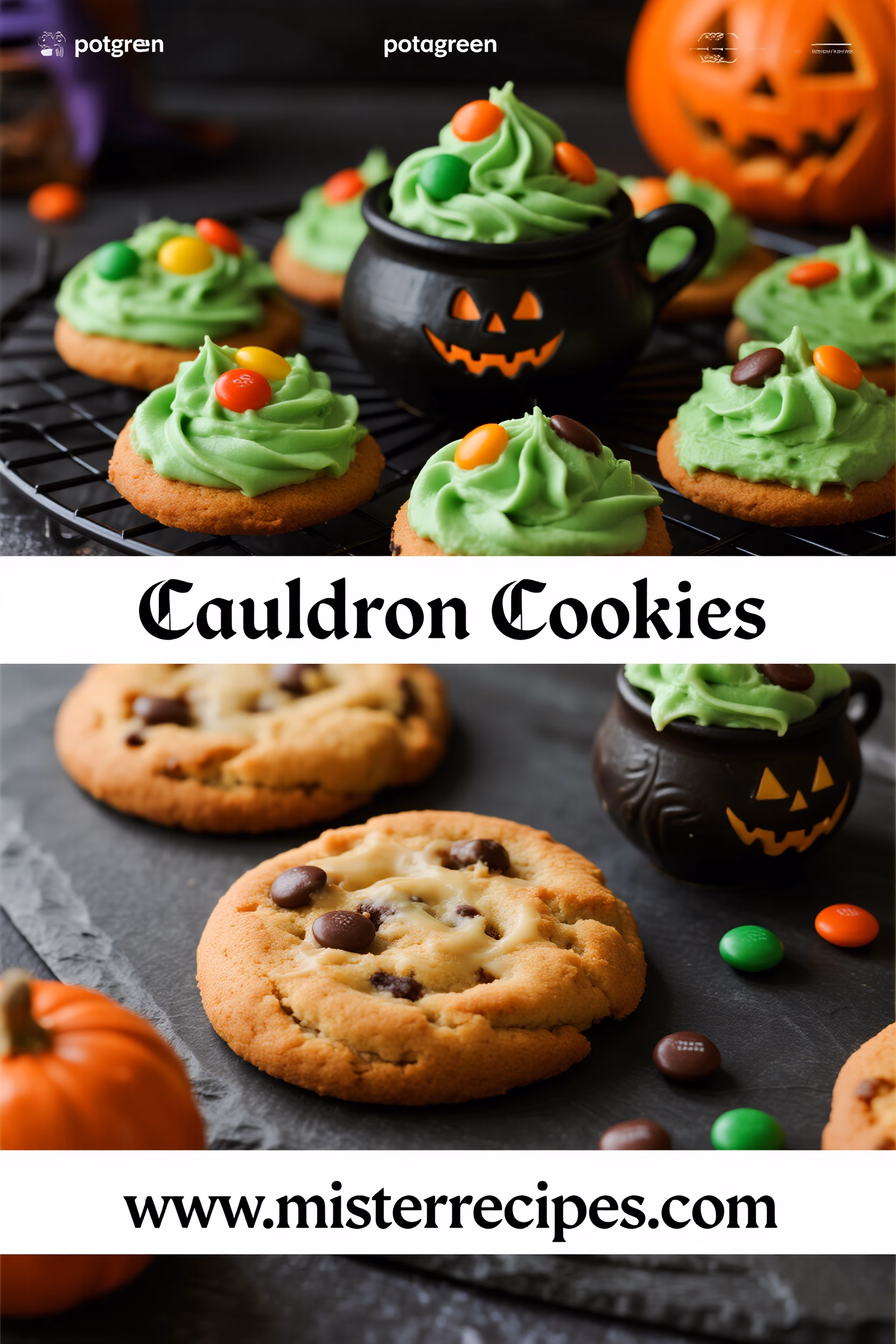 Cauldron Cookies: Easy Halloween Treat with a Spooky Chocolate Surprise!