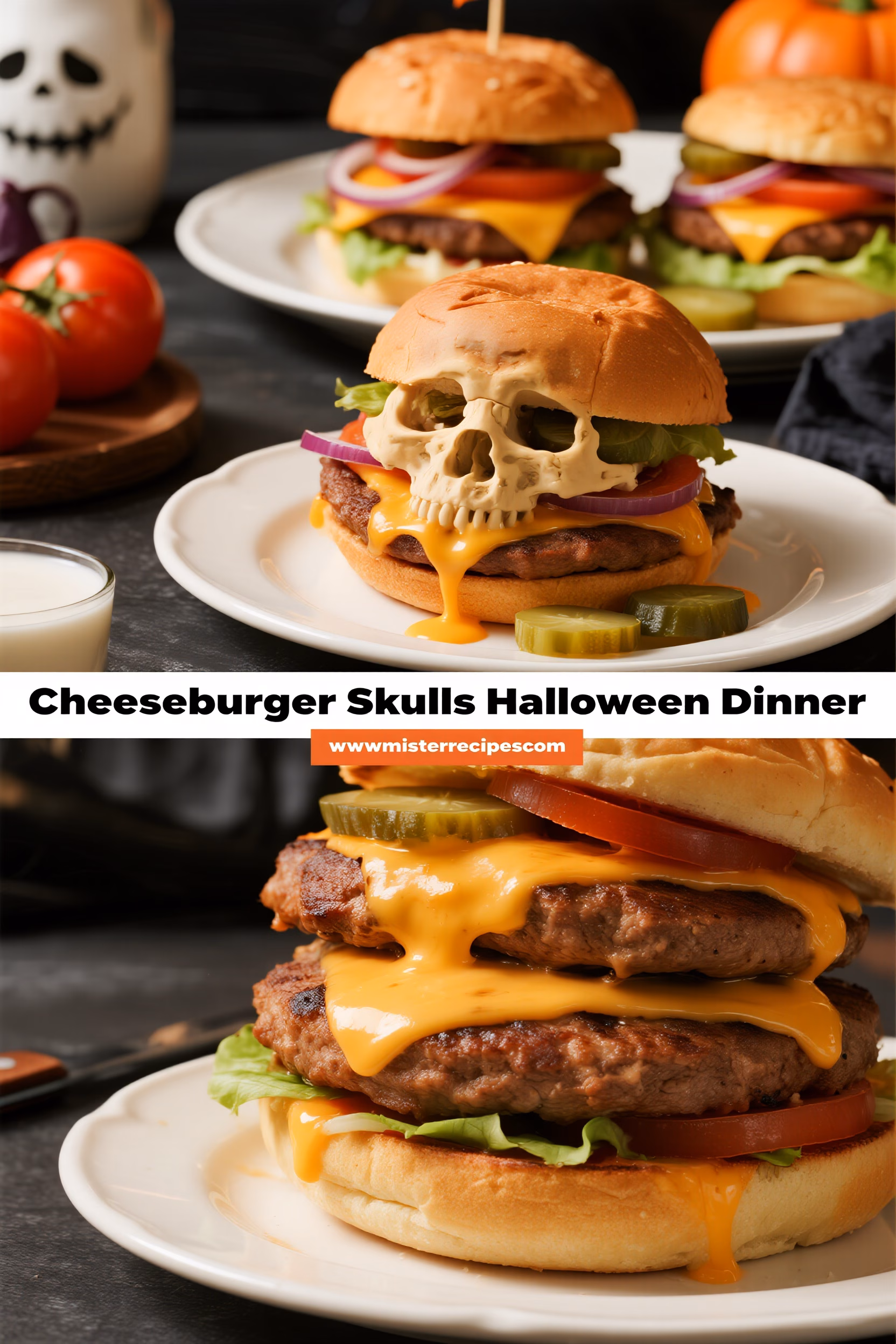 Cheeseburger Skulls: Easy & Spooky Halloween Dinner Recipe!