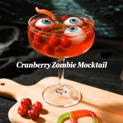 Cranberry Zombie Mocktail: An Easy & Festive Halloween Drink!