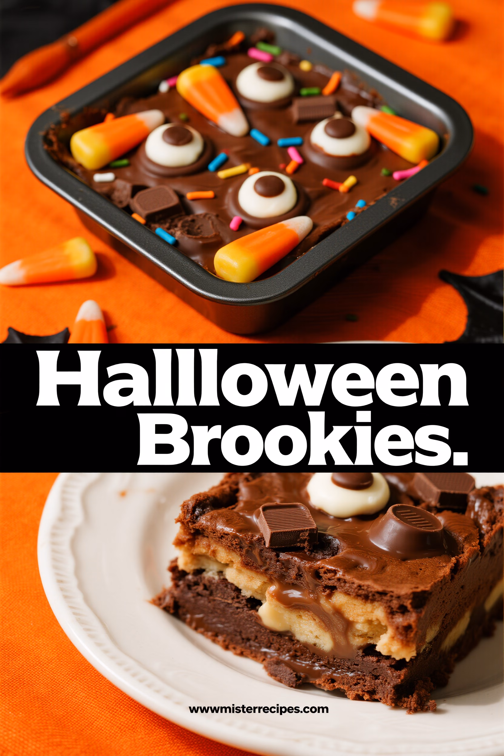 Halloween Brookies: Easy & Spooky Chocolate Chip Cookie Brownie Magic!