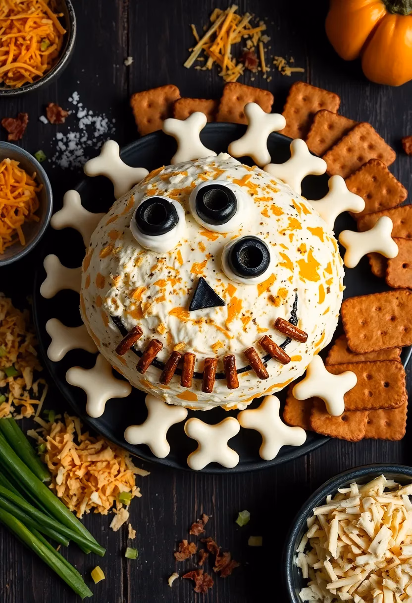 Skellington Cheese Ball: An Easy & Creamy Halloween Appetizer!