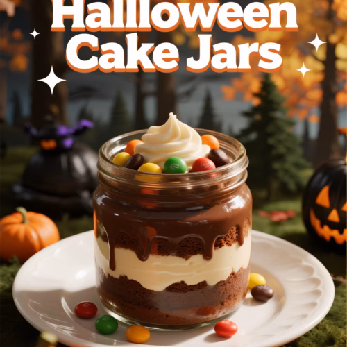 Witches Brew Halloween Cake Jars: Easy, Spooky, & Creamy Dessert!