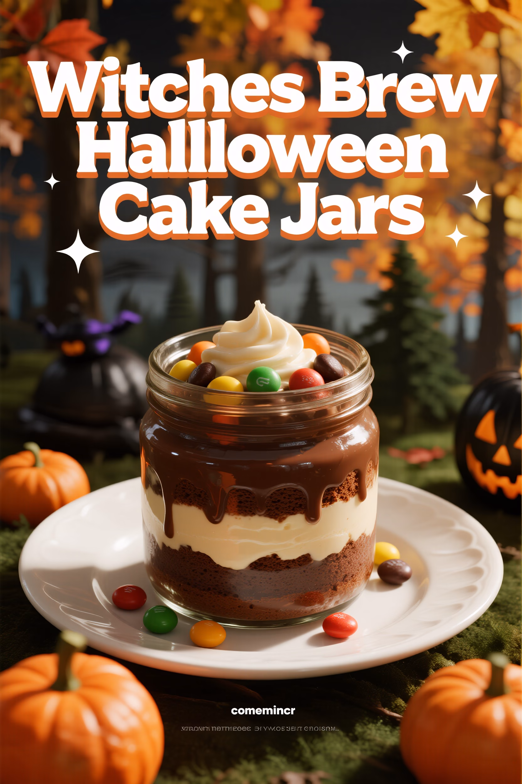 Witches Brew Halloween Cake Jars: Easy, Spooky, & Creamy Dessert!