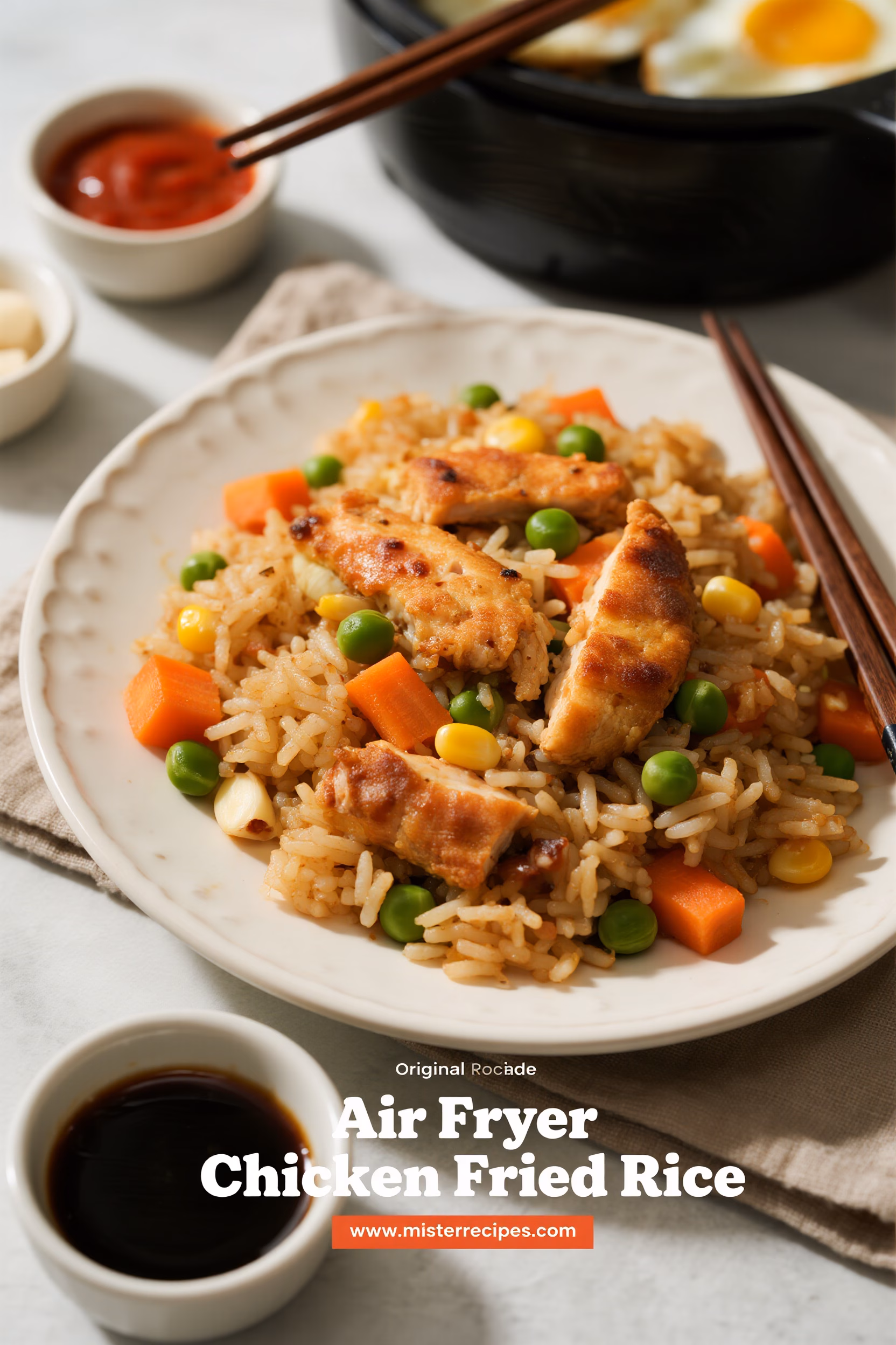 Easy Crispy Air Fryer Chicken Fried Rice Recipe