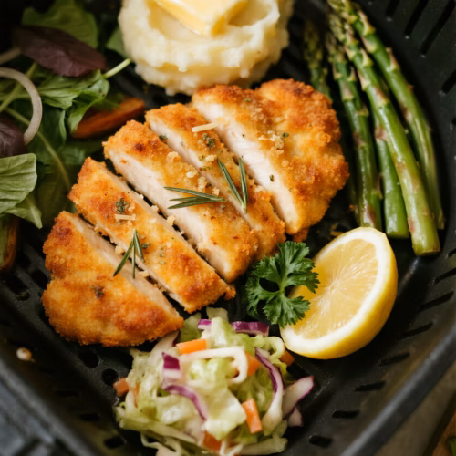 Easy Air Fryer Chicken Schnitzel Crispy and Quick