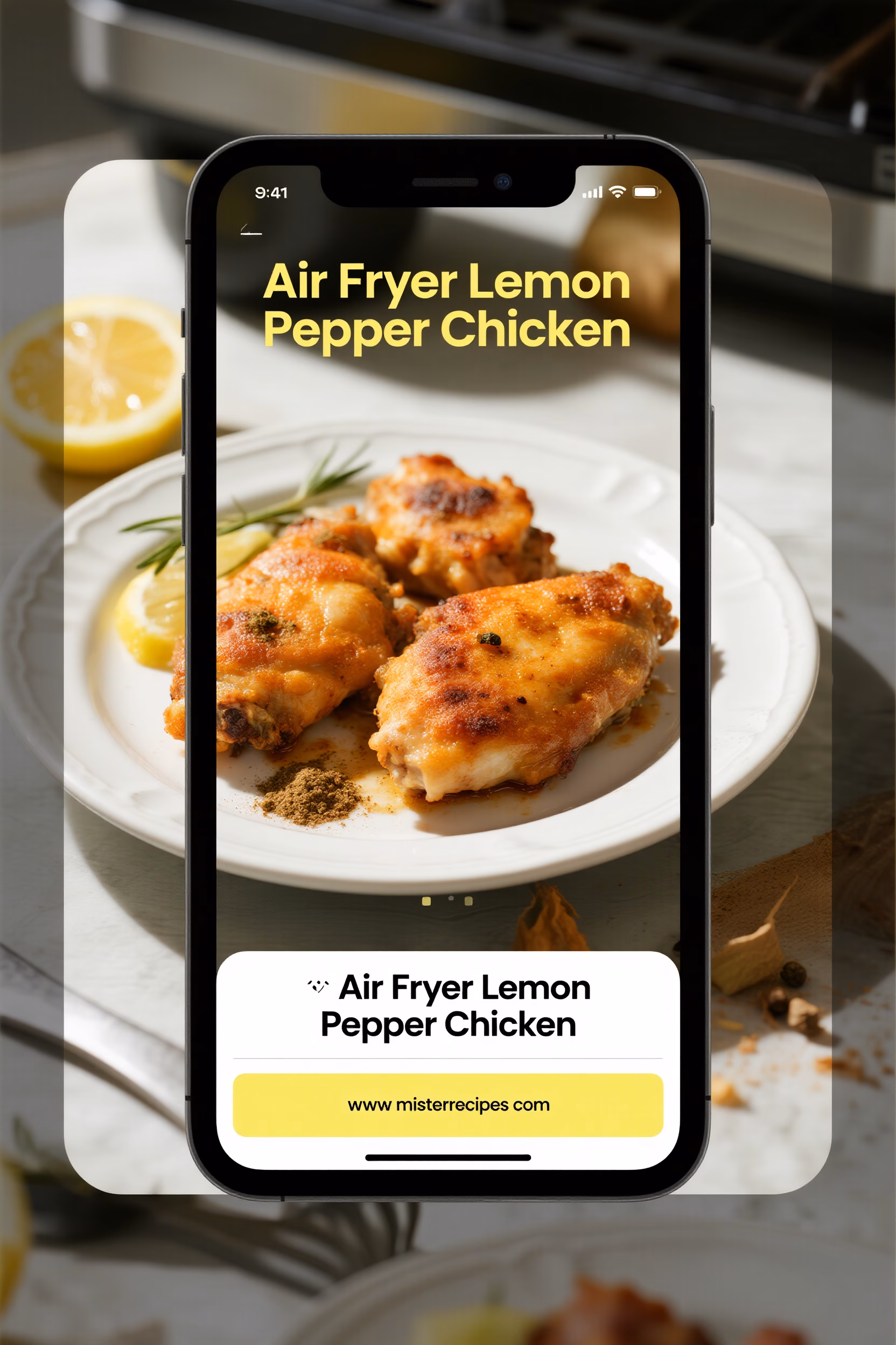 Easy Crispy Air Fryer Lemon Pepper Chicken