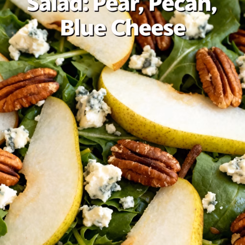 Autumn Harvest Salad with Pear Pecan and Blue Cheese Easy Recipe
