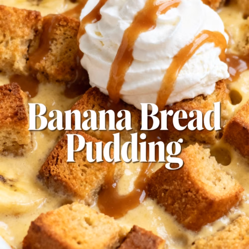 Easy Creamy Banana Bread Pudding Recipe