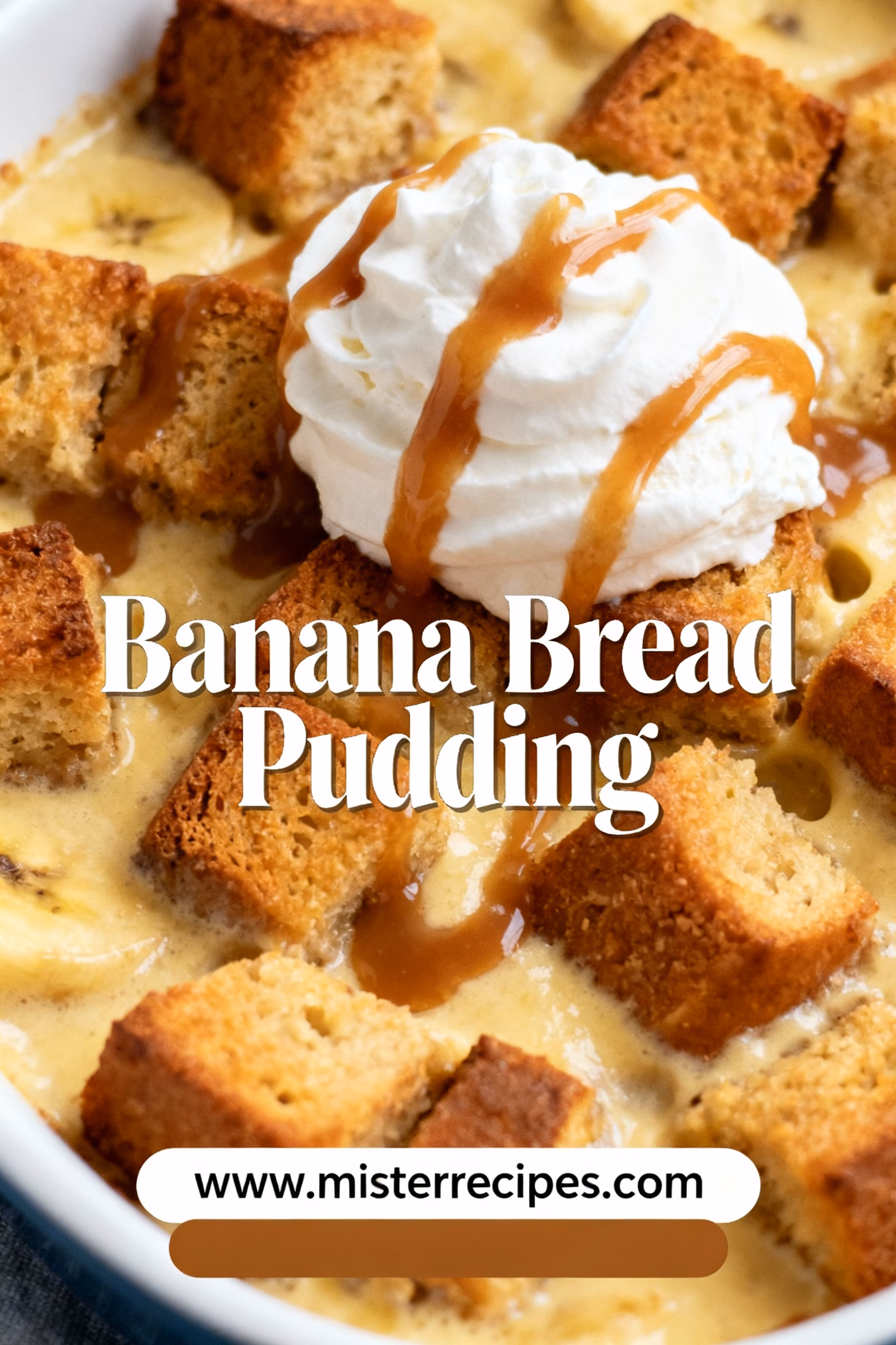 Easy Creamy Banana Bread Pudding Recipe