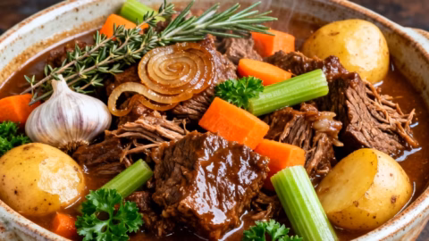 Easy Creamy Beef Crockpot Dinner Recipe