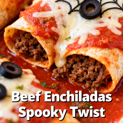 Beef Enchiladas Spooky Twist Easy Creamy Halloween Recipe