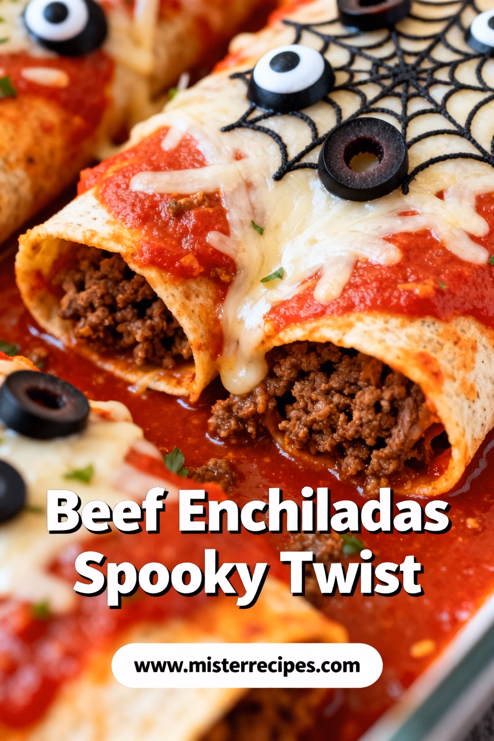 Beef Enchiladas Spooky Twist Easy Creamy Halloween Recipe