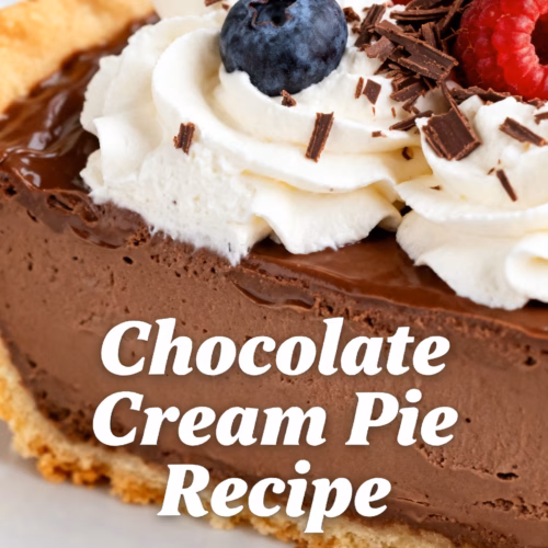 Easy Chocolate Cream Pie Recipe with Crispy Crust