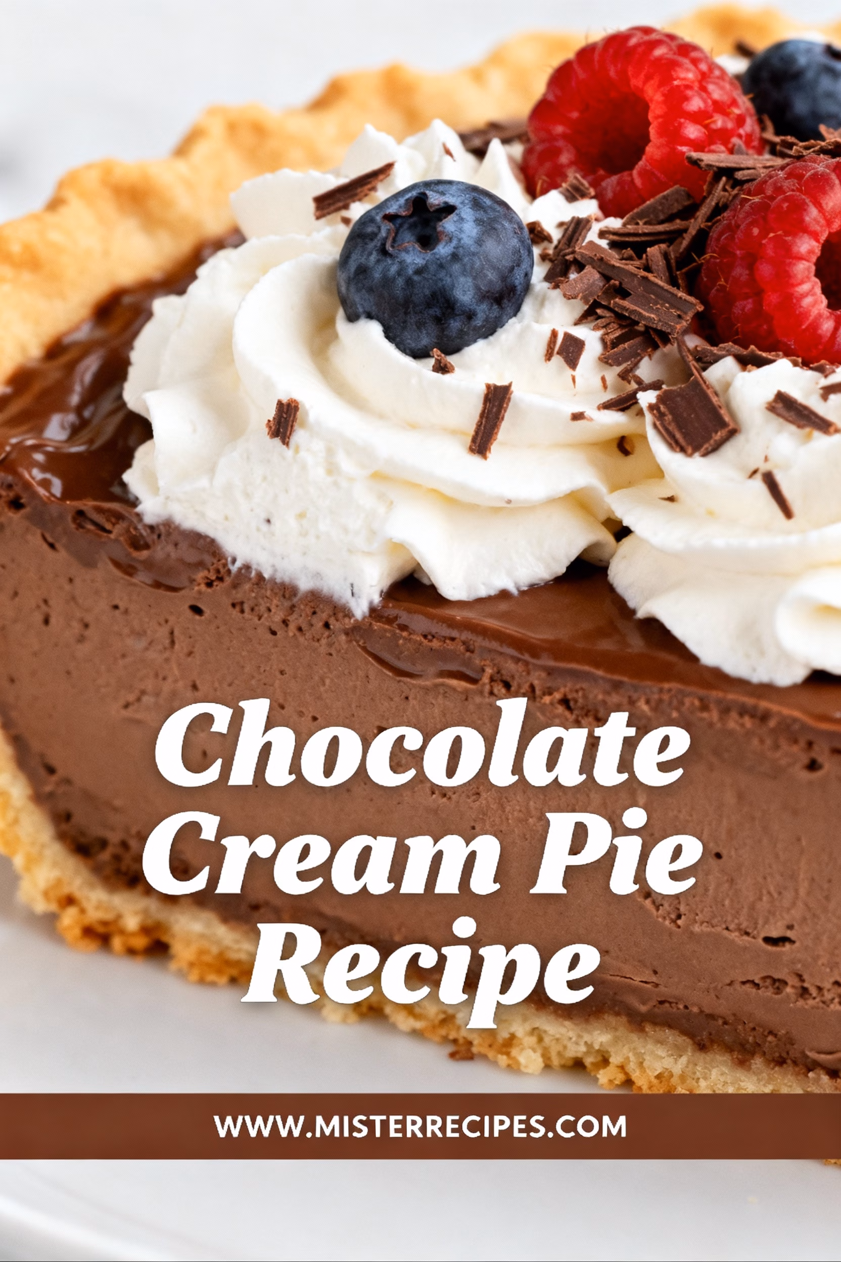 Easy Chocolate Cream Pie Recipe with Crispy Crust