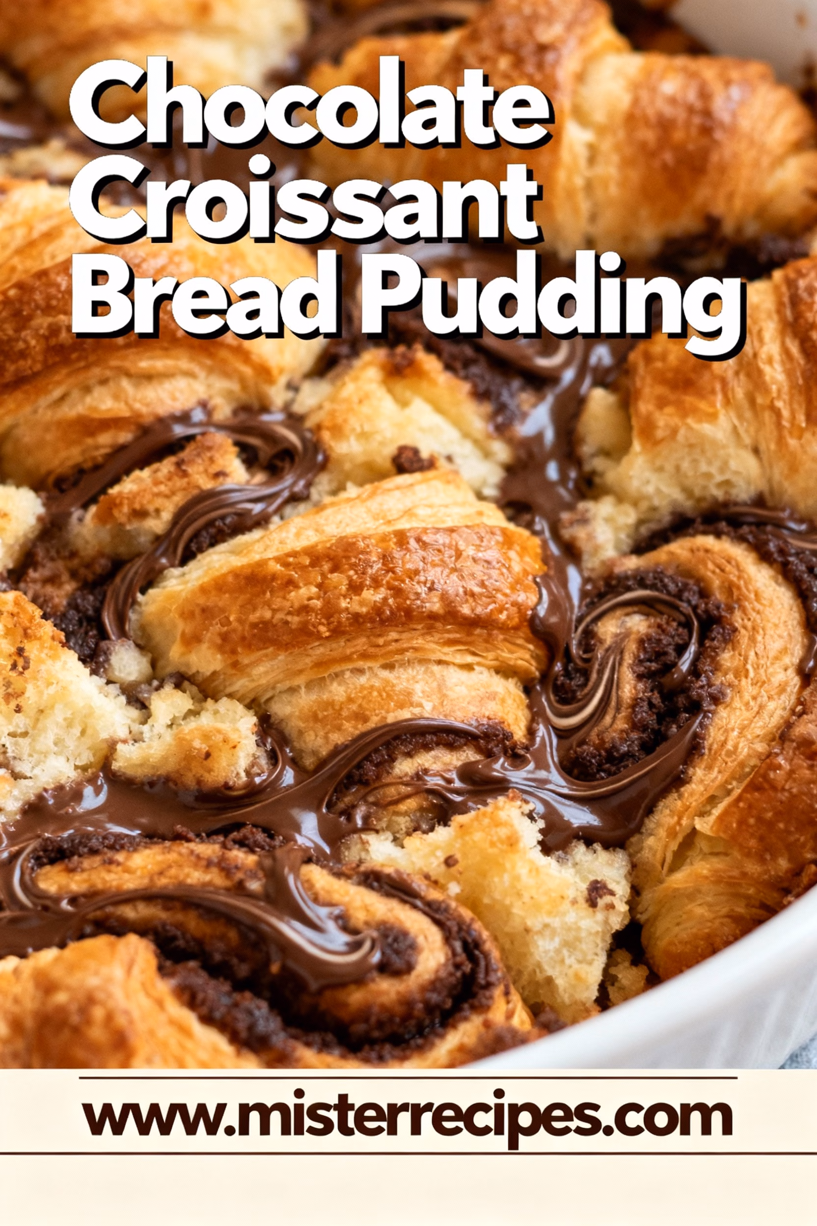 Chocolate Croissant Bread Pudding Easy Creamy Bake