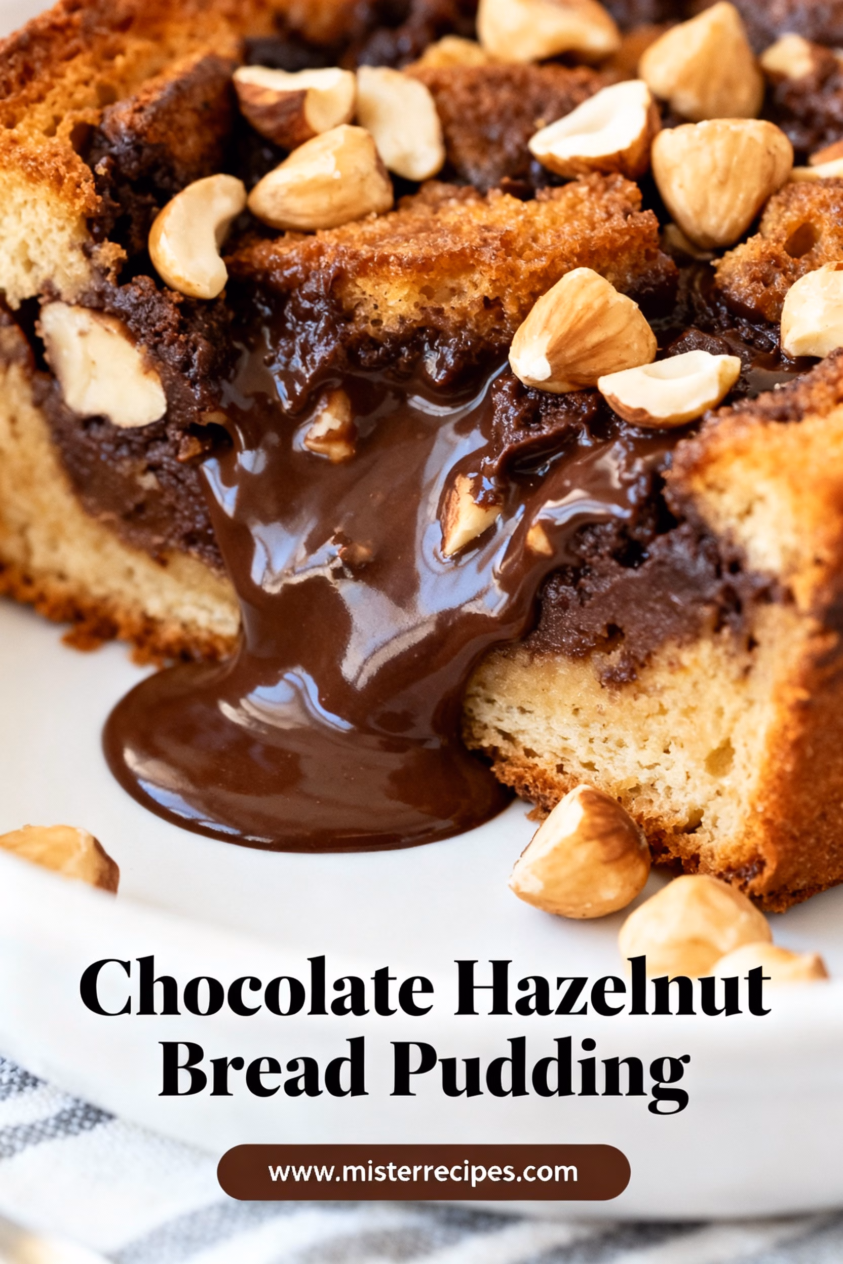 Chocolate Hazelnut Bread Pudding Decadent Easy Recipe