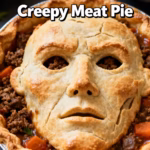 Face Pie Creepy Meat Pie Easy Halloween Dinner Recipe
