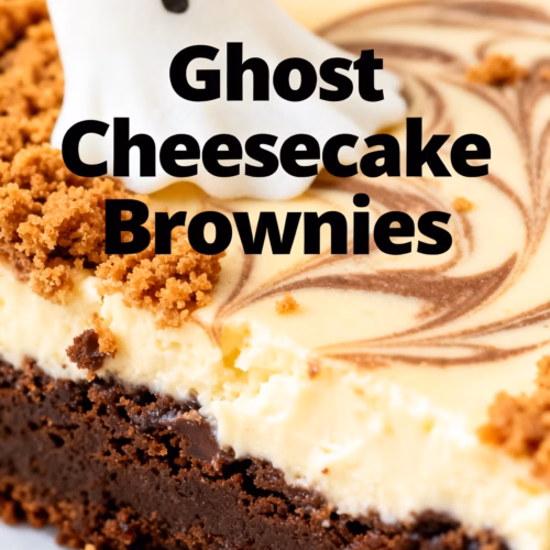 Easy Creamy Ghost Cheesecake Brownies Recipe
