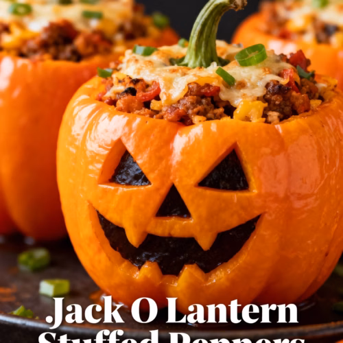 Easy and Healthy Jack O Lantern Stuffed Peppers Recipe