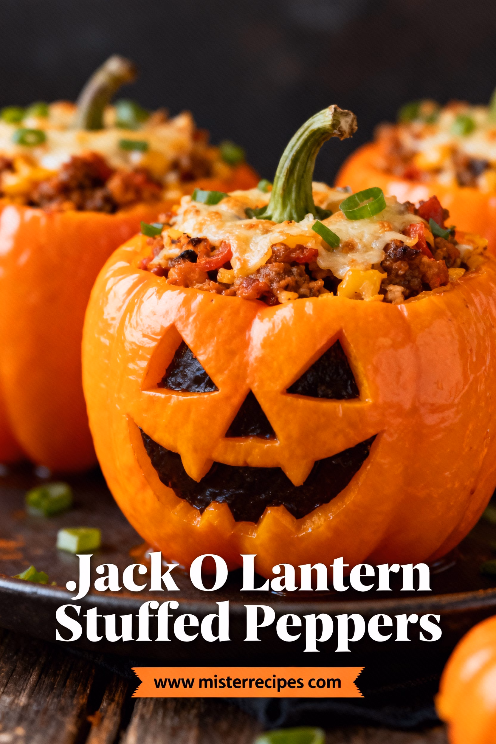Easy and Healthy Jack O Lantern Stuffed Peppers Recipe