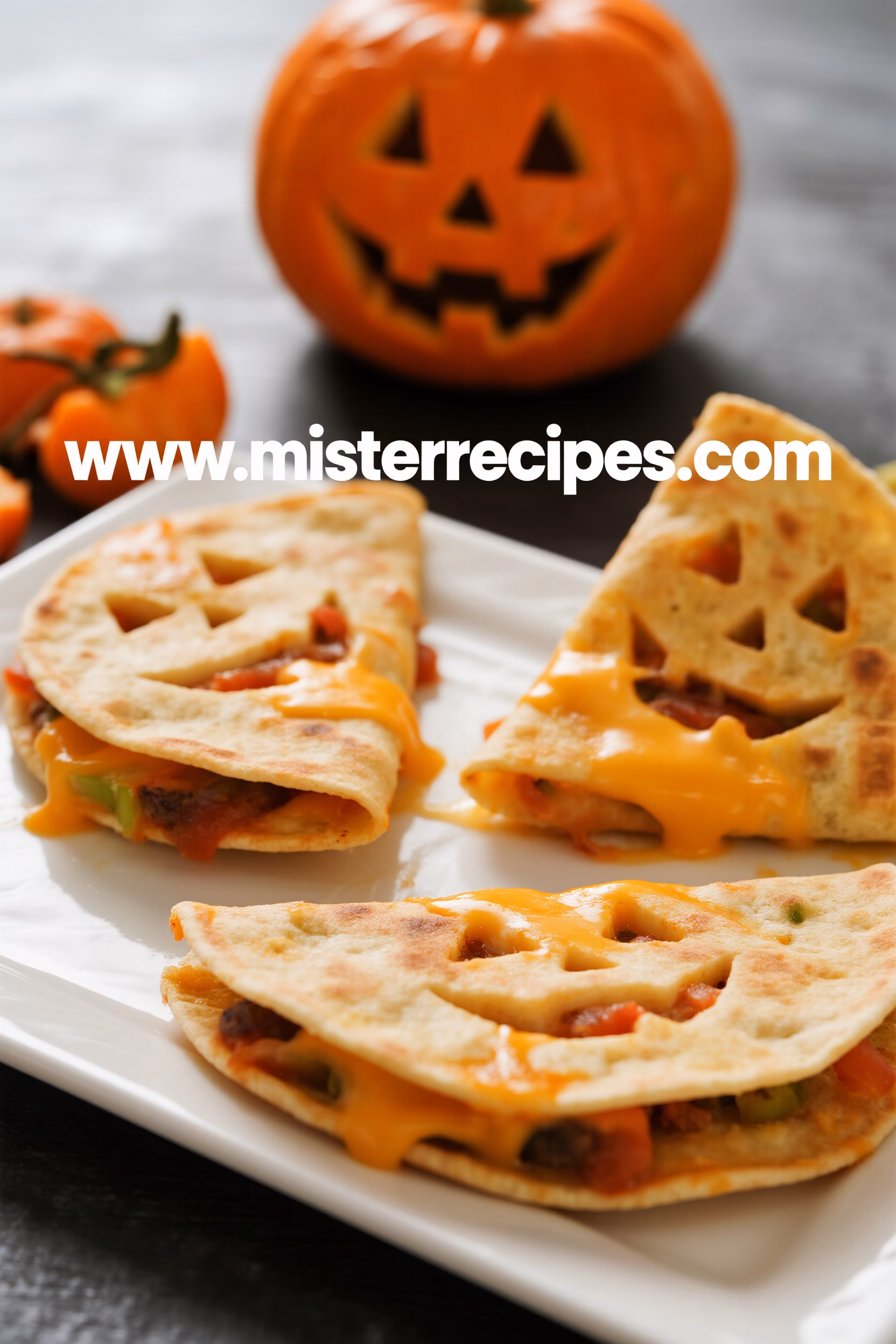 Easy & Quick Jack o Lantern Quesadillas Fun Halloween Recipe