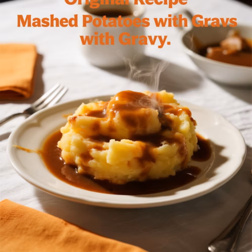 Easy Creamy Mashed Potatoes with Homemade Gravy Recipe