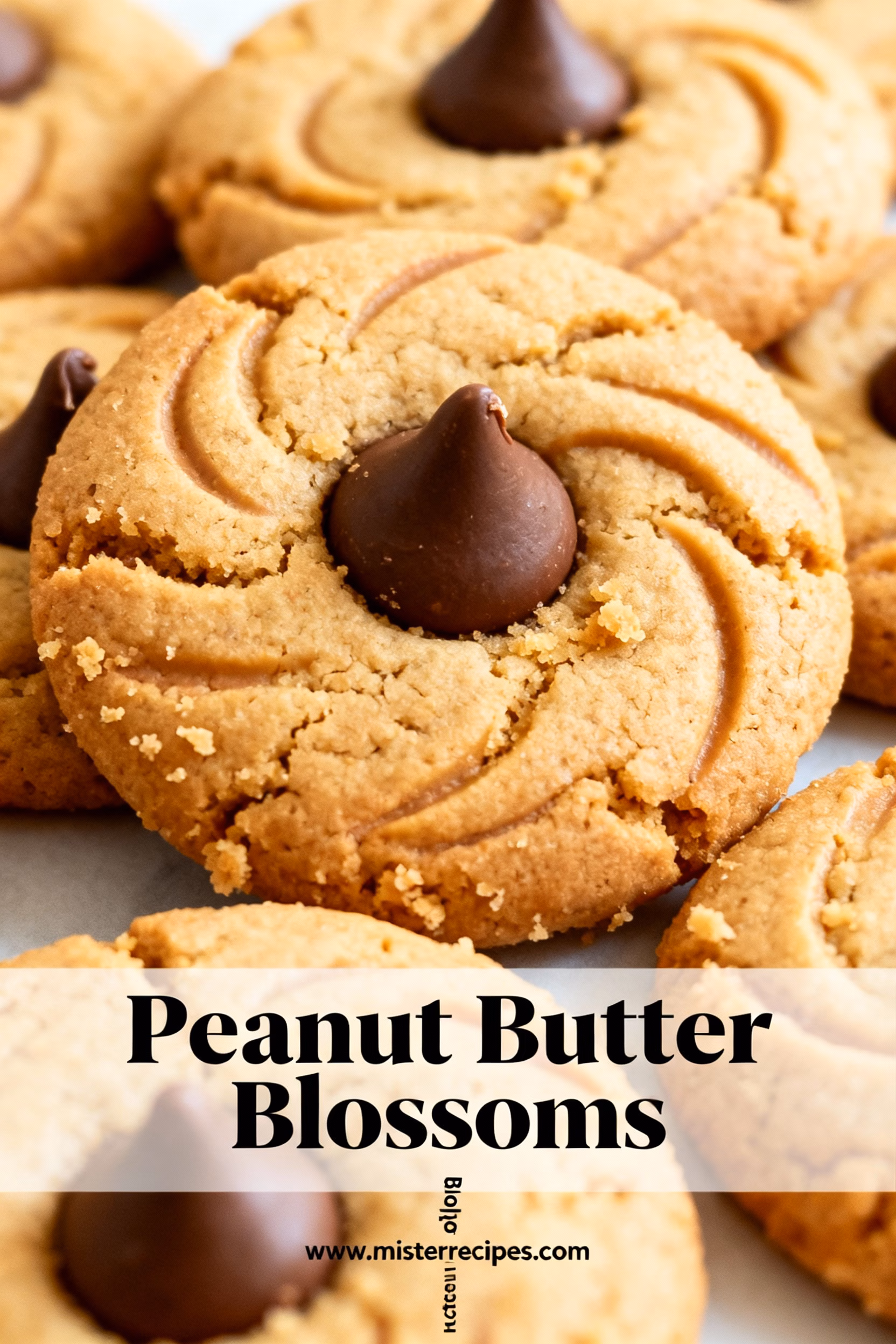 Easy Peanut Butter Blossoms Cookies Recipe with Creamy Centers