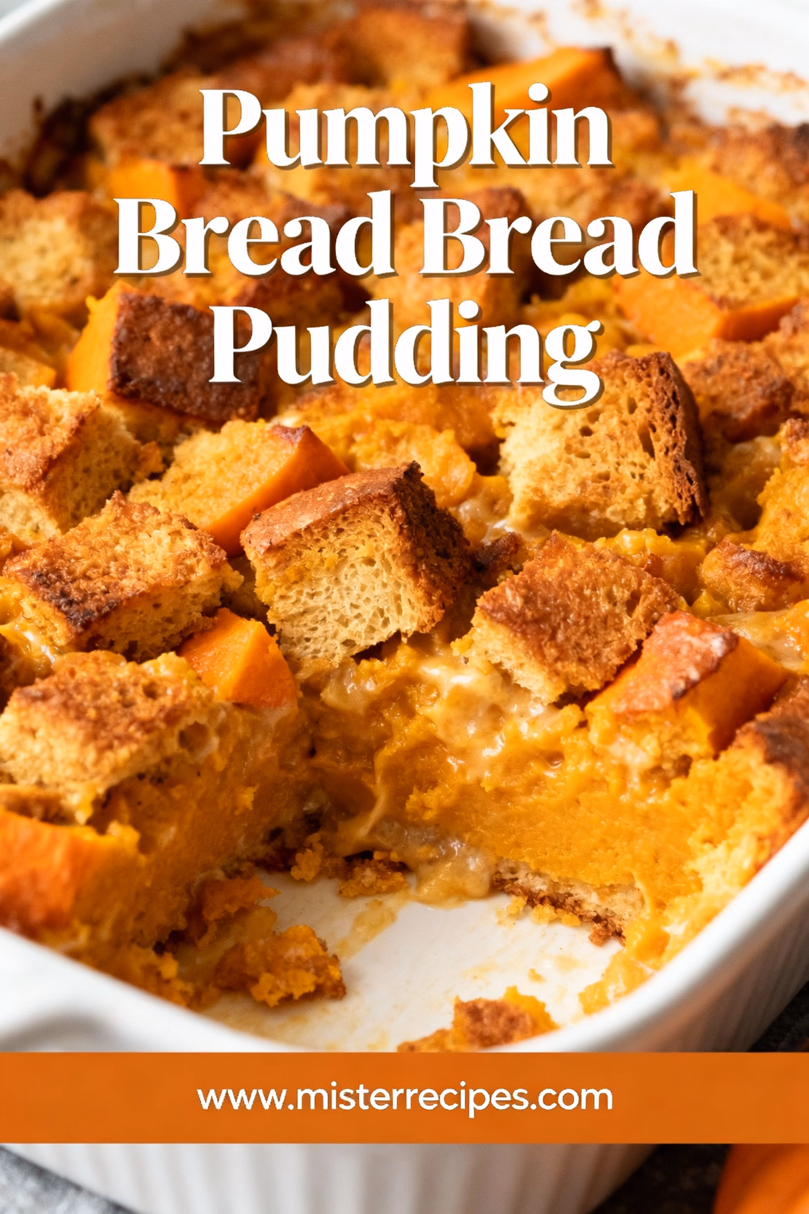 Easy Creamy Pumpkin Bread Pudding Recipe
