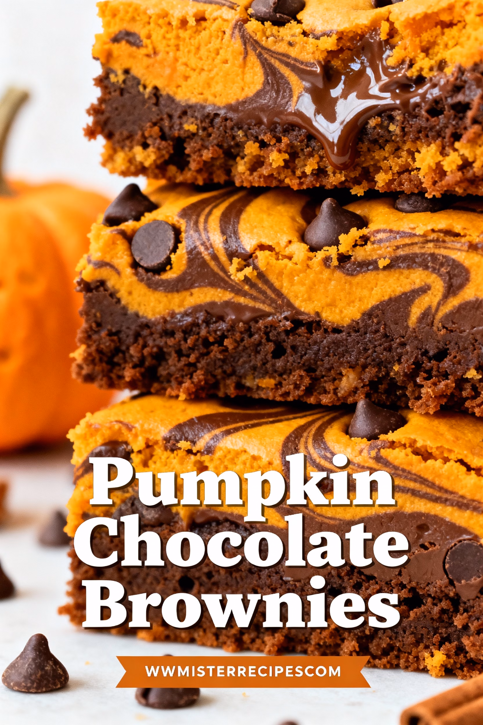 Easy Pumpkin Chocolate Brownies Recipe