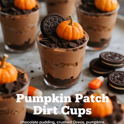 Easy Pumpkin Patch Dirt Cups Creamy Chocolate Oreo Dessert